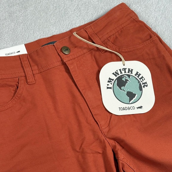 Toad&Co Pants - Toad&Co Earthworks 5 Pocket Skinny Pants Auburn Rust Orange Size 4 NWT